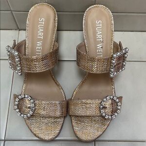 Stuart Weitzman Gold and Silver Sandals